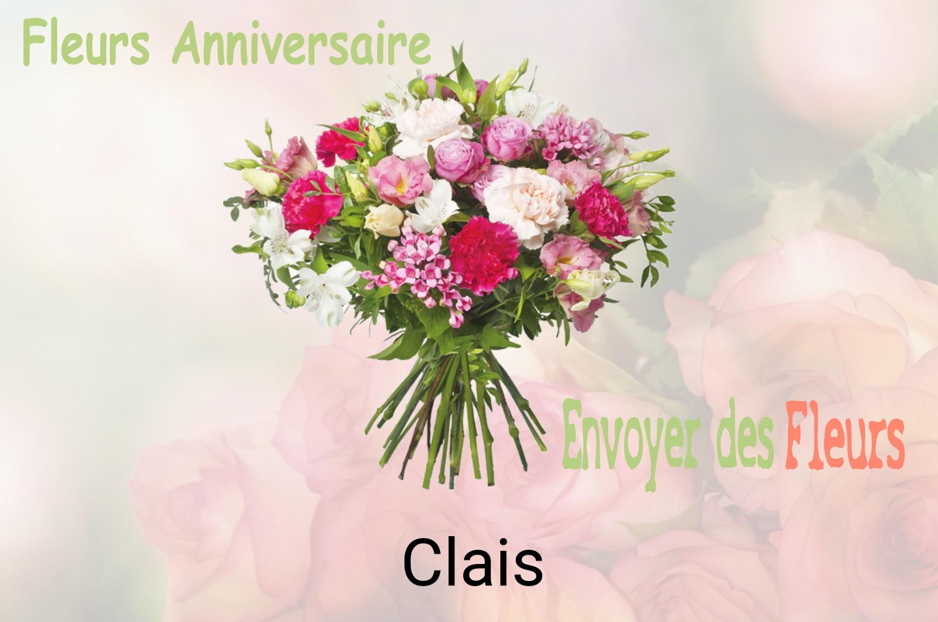 Bouquet de fleurs d’anniversaire livré à Clais