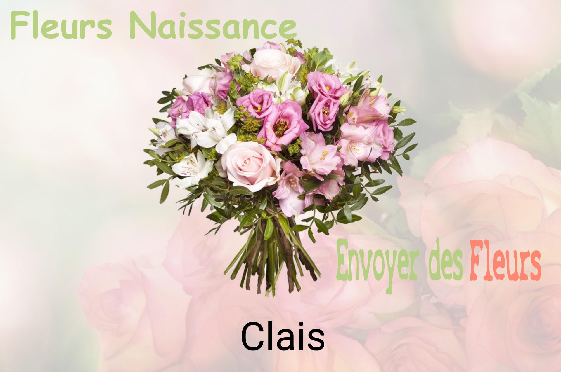Bouquet de fleurs de naissance livré à Clais